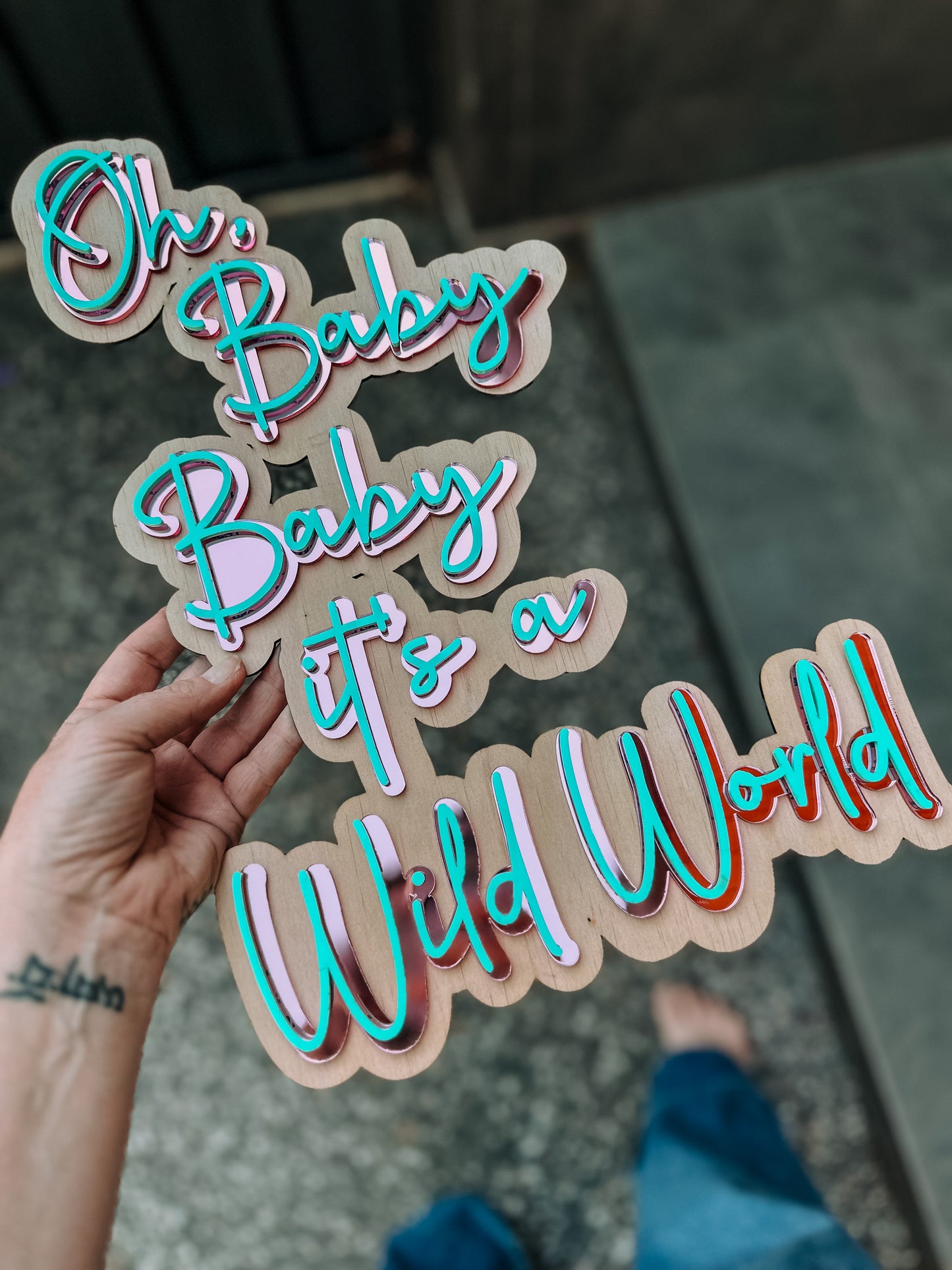 Wild World Acrylic Wall Sign