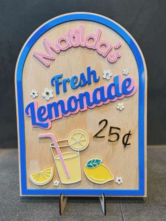 Personalised Fresh Lemonade Cubby Sign