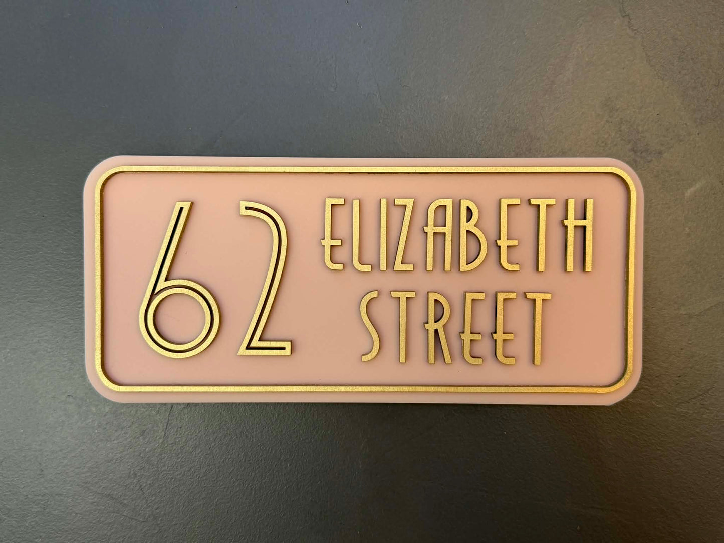 Art Deco Address Sign