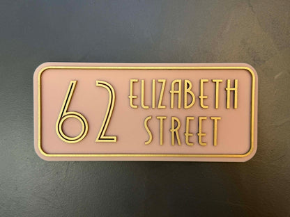 Art Deco Address Sign