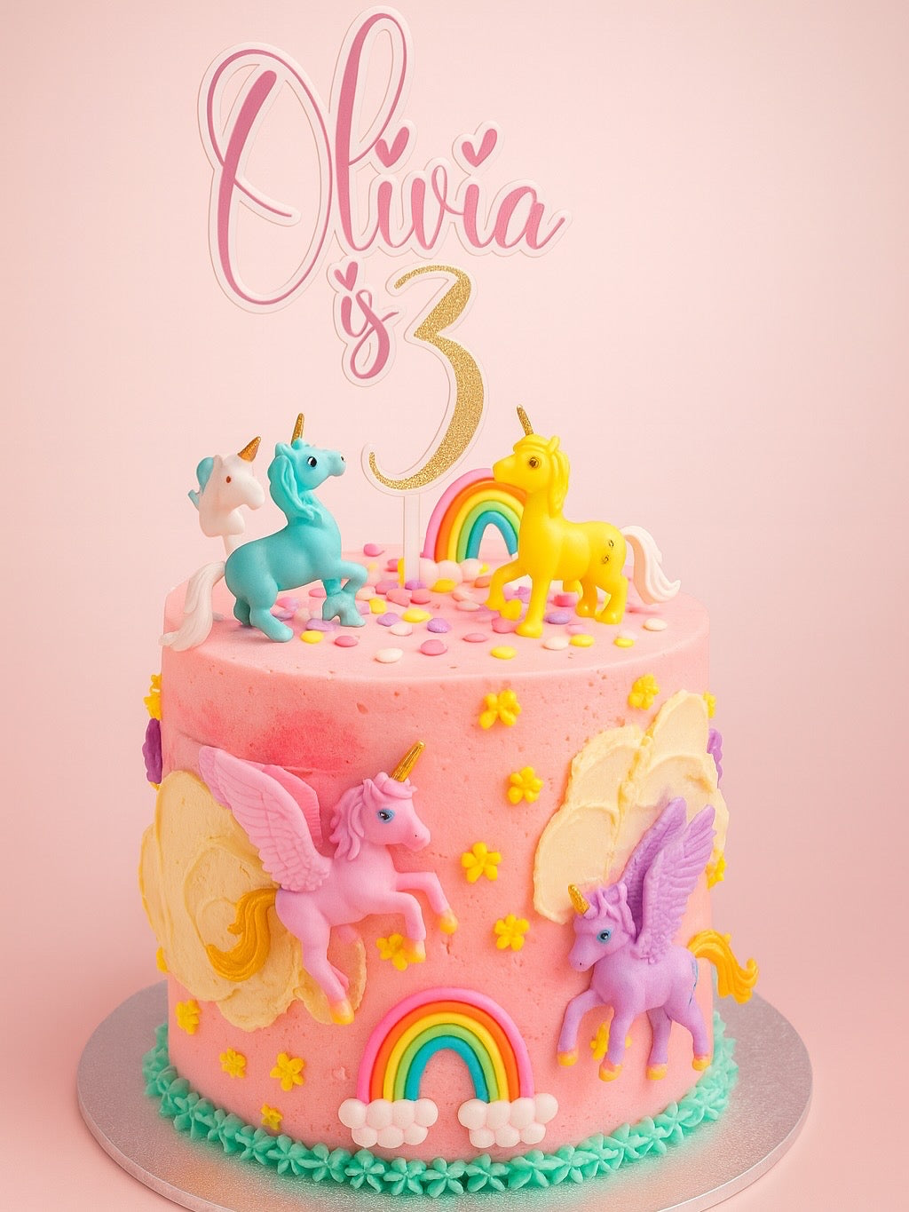 Custom Acrylic Heart font Cake Topper