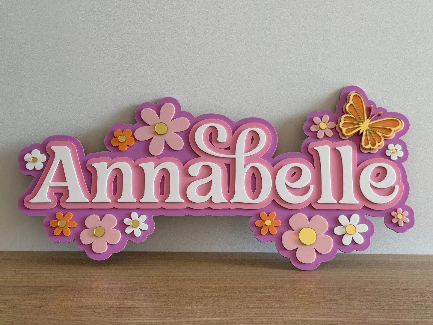 Flower Power Custom Wall m Name Sign