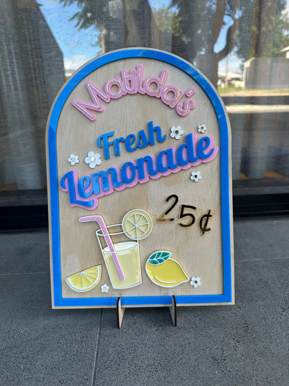 Personalised Fresh Lemonade Cubby Sign