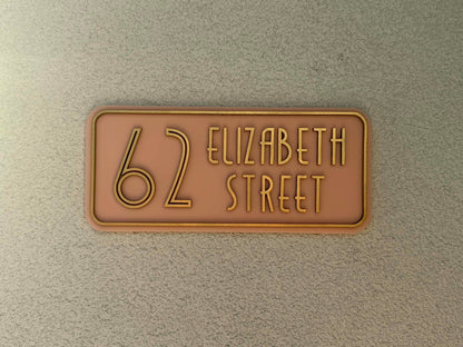 Art Deco Address Sign
