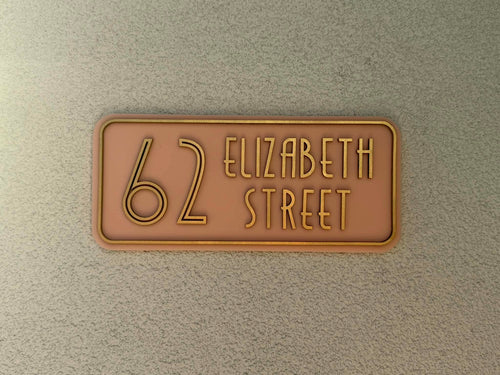 Art Deco Address Sign