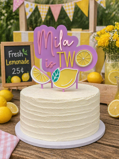 Sweet Lemon Custom Cake Topper