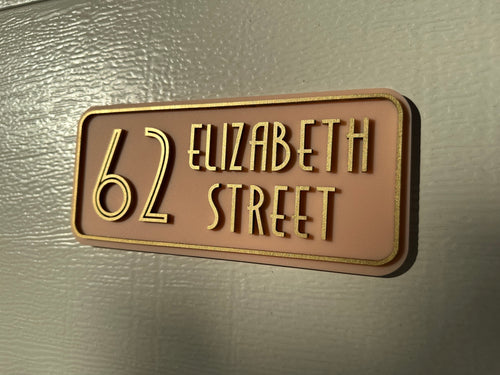 Art Deco Address Sign