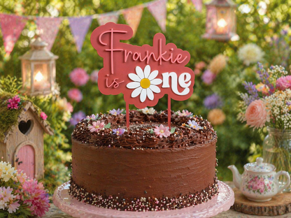 Custom Daisy First Birthday Topper