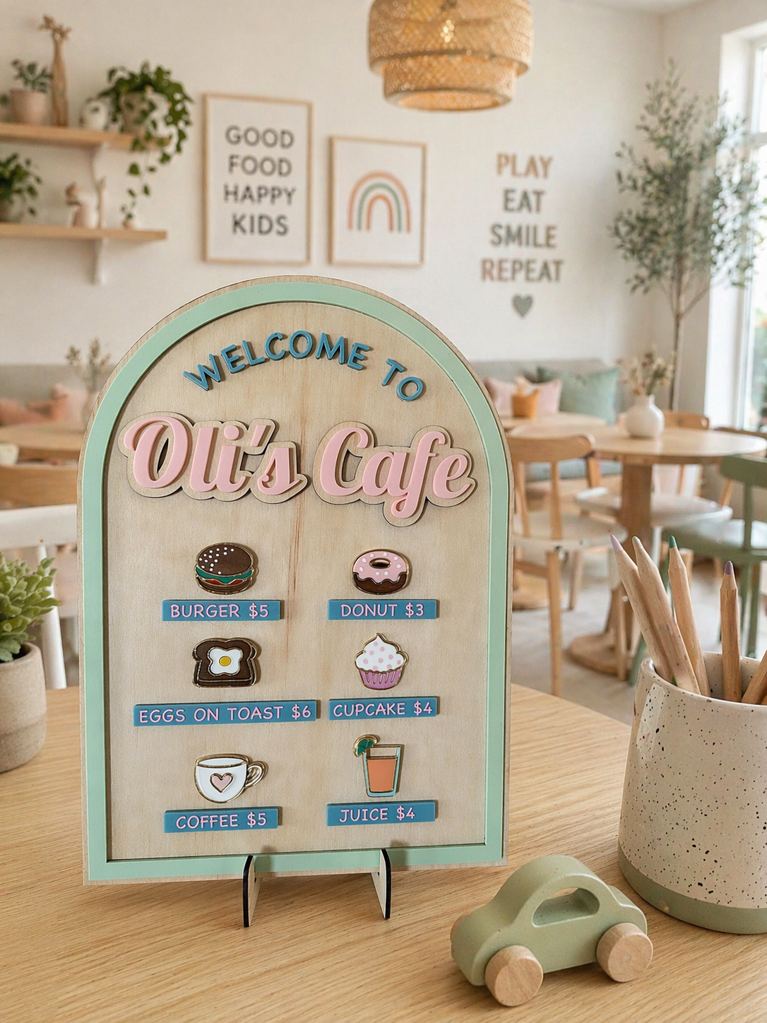 Personalised Kids Cafe Menu