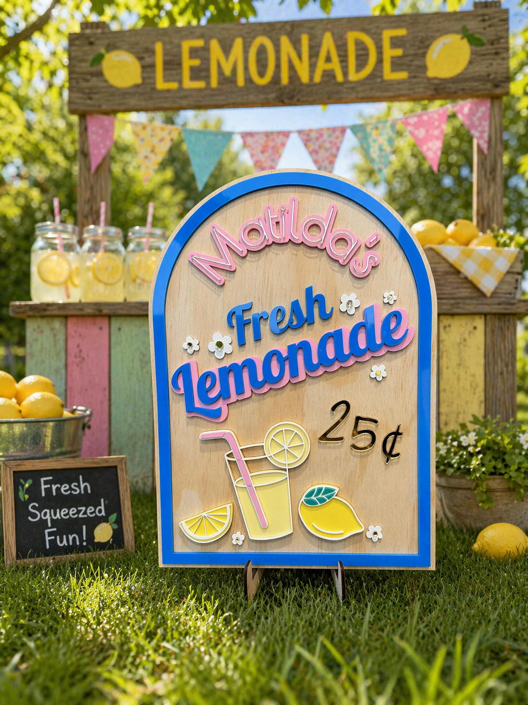 Personalised Fresh Lemonade Cubby Sign