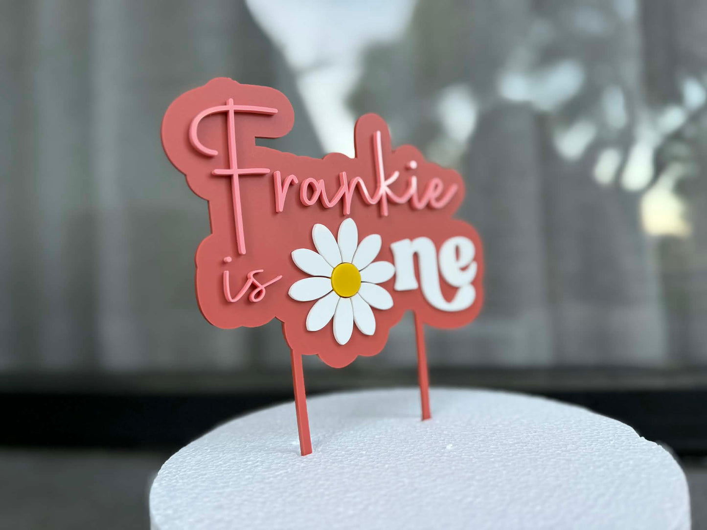 Custom Daisy First Birthday Topper