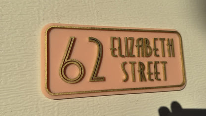 Art Deco Address Sign