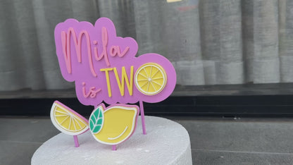 Sweet Lemon Custom Cake Topper