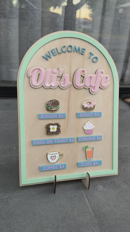 Personalised Kids Cafe Menu